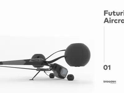 Futuristic Aircraft - 01 3D model