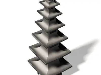 Tall Metal Bird Feeder 3D Model 3D model