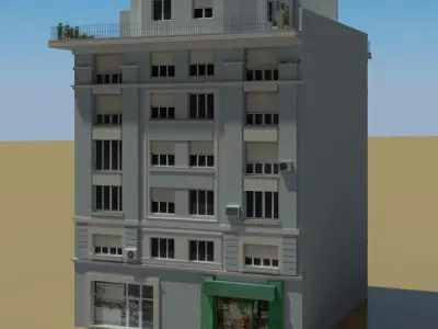 Building with roof 3D model