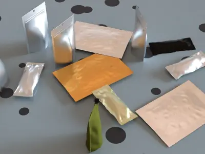 Pouches and Sachets 3D model