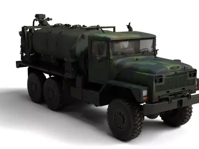 1982 Am General M939 2 Rigged US Military Truck  3D model