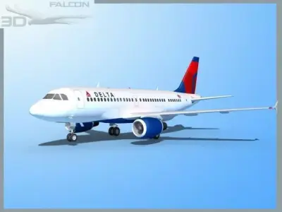 Falcon3D A319 Delta 3D model