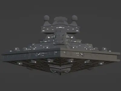 Star Destroyer Low Poly Look 3D model