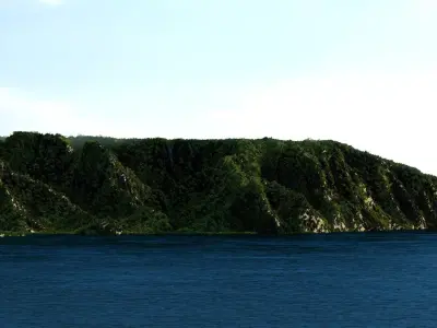 Isla Nublar Jurassic Park Island photorealistic 3D model