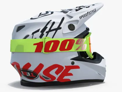 Bell Off-Road Moto Helmet 3D model