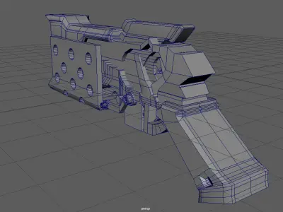 Samira Pistol Low-poly 3D model