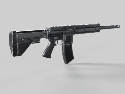 M416 Game Ready Low-poly 3D model