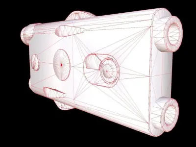Weapon Laser Sight for Games Low-poly 3D model