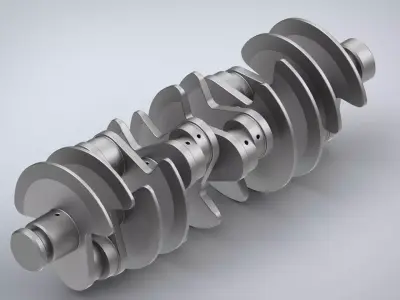 w12 engine crankshaft 3d model 3D model