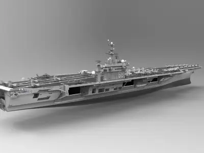 aircraft carrier USS Nimitz CVN 68 3D model