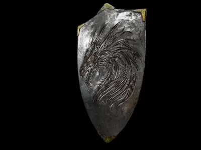 Metal shield free Free low-poly 3D model