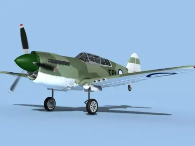 Curtiss P-40N Tomahawk New Zealand 3D model