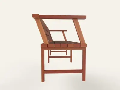 Wooden Bench Free low-poly 3D model buy