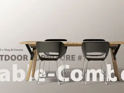 Outdoor furniture 1  for Cinema 4D 3D model