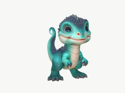 Cartoon Cute 3D Dinosaur 3D model