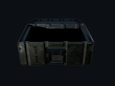Military Supply box Low-poly 3D model