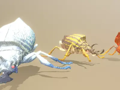 BEETLE Army Attack Fbx  Png 3D model