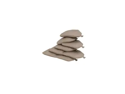 Modular Game-Ready Sandbags Kit 3D Model Low-poly 3D model