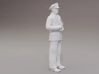 Kriegsmarine Bridge officers x 3WWII 3D print model