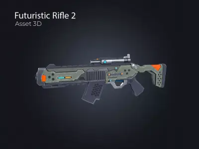 Futuristic Rifle V2 Low-poly 3D model