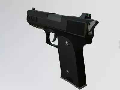 Low Poly Pistol Free low-poly 3D model