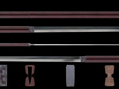 Kusanagi Katana Sword 3D model