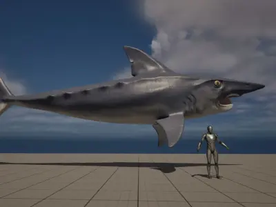 Helicoprion Low-poly 3D model