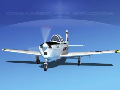 Beechcraft T-34 Mentor V17 USMC 3D model