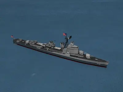 Gearing Class Destroyer DDR-714 William R Rush 3D model