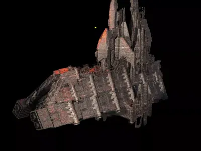 Hutt Desert Sail Barge carrier 6  3D model