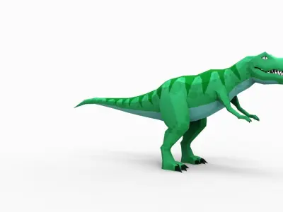 T-Rex Green - low-poly Low-poly 3D model
