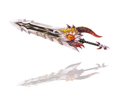 Corrupted Holy Sword Low-poly 3D model