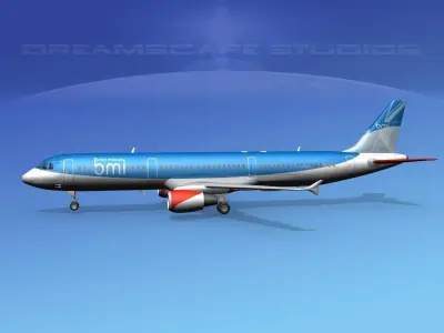 Airbus A321 British Midland 3D model