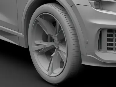 Audi Q8 50 TDI quattro 2018 wheel 3D model