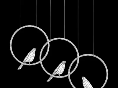 Pendant chandelier Rich Bird 3 Linear 3D model