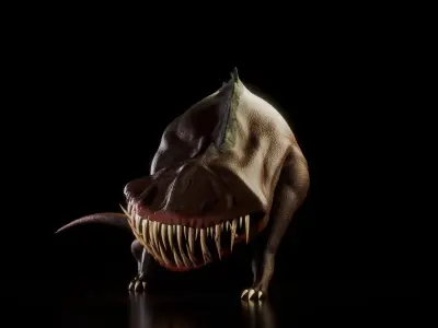 Realistic Eyeless Dog 3D model