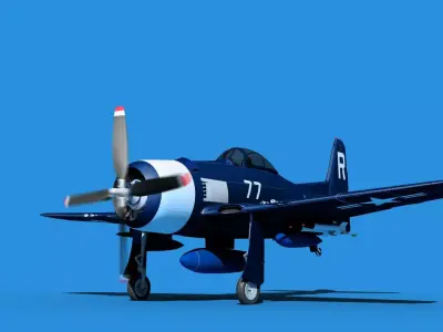 Grumman F8F-2 Bearcat V11 3D model