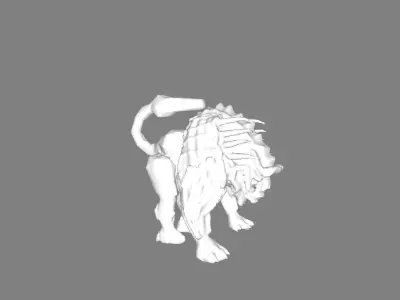 mostro bestioide Low-poly 3D model