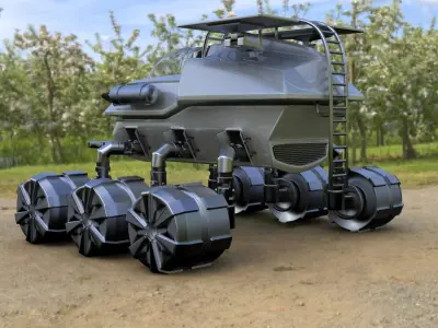 Futuristic Mars Rover 3D model