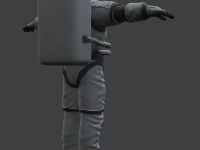 Realistic Astronaut Space Suit 3D model 7