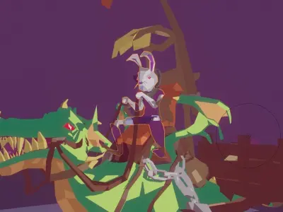 Dragon Low-poly 3D model