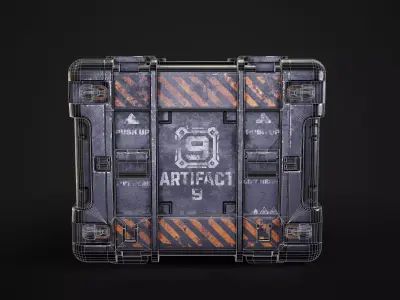 Scifi Crate Low-poly 3D model