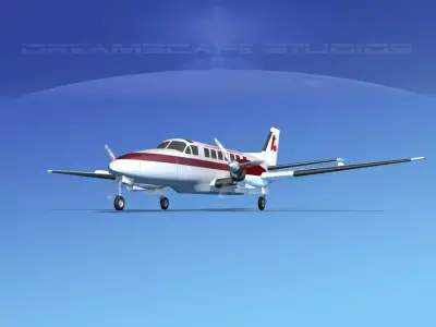 Beechcraft B99 Allegheny Commuter 2 3D model