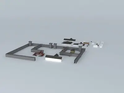 Castle pre-fabricated building kit 3D model