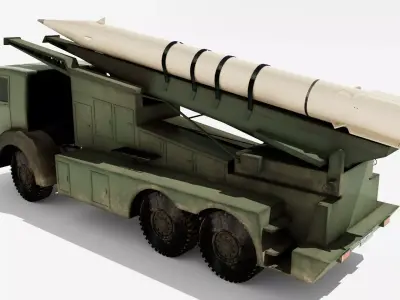 Fateh-110 Iranian Missile Low-poly 3D model