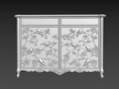 Sideboard Cabinet 3D Model for CNC 3D model