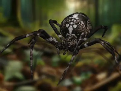 Arachnid Model The 3D Spider Masterpiece   Low-poly 3D model