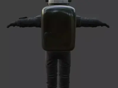 Realistic Astronaut Space Suit 3D model 5