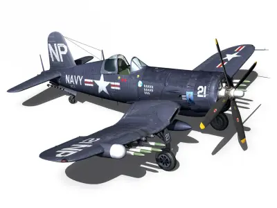 Change Vought F4U-5N Corsair 3D model