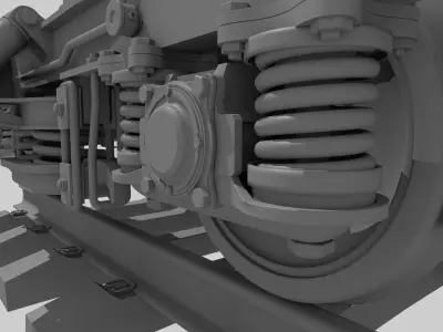 TROLLEY OF THE PASSENGER WAGON KVZ-CRI 3D model